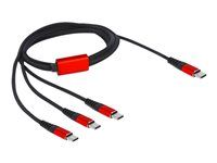 USB kabel - USB-C (M) do USB-C (M) - USB 2.0 - 5 V - 3 A - 1 m - černá/červená
