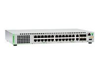 Prepínač – riadený – 24 x 10/100/1000 + 2 x kombinácia Gigabit SFP + 2 x 10 Gigabit SFP+ – desktop, Montovateľný do rozvádzača