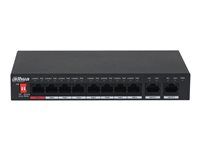V2.0 - přepínač - neřízený - 8 x 10/100 (PoE) + 2 x 10/100/1000 (uplink) - desktop - PoE (96 W)