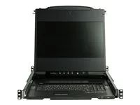 Single Port Console (RKCOND17HD) - KVM konzole s přepínač KVM - 1 porty - USB - 17.3" - připevnitelný na regál - 1920 x 1080 Full HD (1080p) @ 60 Hz - 250 cd/m² - 650:1 - 8 ms - 2xDVI-D, 2xVGA - černá - 1U