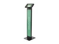 Compulocks Galaxy Tab Active 3/5 8" Apex Enclosure Brandable Floor Stand - Stojan - pro tablet - brandable - uzamykatelný - kovový rám - cerná - velikost obrazovky: 8" - podlahové provedení, montáž na podlahu