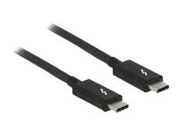 Kabel Thunderbolt - USB-C (M) do USB-C (M) - USB 3.1 Gen 2 / Thunderbolt 3 / DisplayPort 1.2a - 20 V - 5 A - 1 m - podporuje 4K - černá