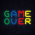 MANTA GAME OVER, LED Neon plexi dekorace