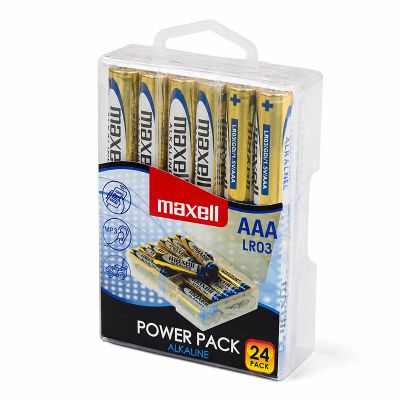 Baterie AAA (R03) alkalická MAXELL Power Pack 24ks