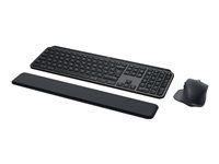 Sada klávesnice a myši - podsvícená - bezdrátový - Bluetooth LE - AZERTY - francouzská - klávesový spínač: Scissor-Key - grafit - s Palm Rest