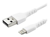 iPhone 7/8/11/11 Pro - Kabel Lightning - USB s piny (male) rovné do Lightning s piny (male) rovné - 1 m - dvojnásobně stíněný - bílá