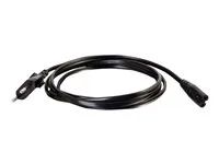 Elektrický kabel - power IEC 60320 C7 do power CEE 7/7 (M) - AC 250 V - 3 m - lisovaný - černá - Evropa