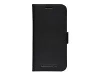 Pouzdro s klopou pro mobilní telefon - kůže full-grain - černá - pro Apple iPhone 12, 12 Pro