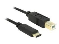 USB kabel - USB-C (M) do USB typ B (M) - USB 2.0 - 3 A - 2 m - černá