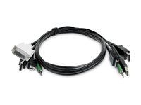 Startech - Kabel adaptéru - kompatibilní s TAA - USB typ B, DisplayPort, DVI-D, audio jack 3,5 mm do USB, HDMI, DisplayPort, audio jack 3,5 mm - 1.8 m - pasivní
