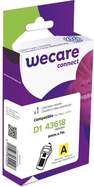 WECARE ARMOR páska kompatibilní s DYMO S0720790,Black/Yellow,6MM*7M