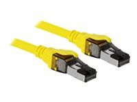 Síťový kabel - RJ-45 (M) do RJ-45 (M) - 2 m - SFTP, PiMF - CAT 8.1 - neobsahuje halogen, provedení bez hrbolků, licna - žlutá