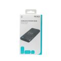DELTACO PB-Q1003, Qi Powerbank 10000mAh, černá