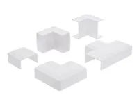 Delock - Cable duct connector set - for 40 x 19 mm, 5 pcs - bílá