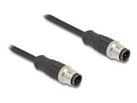 M12 Cable D-coded 4 pin male to male PVC