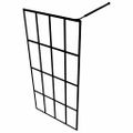 vidaXL Sprchová zástena walk-in, matné tvrdené sklo 140x195 cm