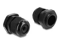 Delock - Tesnící spojka kabelu - M22 x 1.5 mm - hluboce cerná, RAL 9005 (balení 10)