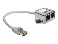 Rozdělovač Ethernet 100Base-TX - RJ-45 (M) do RJ-45 (4 piny) (F) - 15 cm