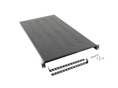 Lanberg 19" pevná police 1200 mm černá (1u/483x910 mm max. nosnost do 25 kg, 4bodová montáž)