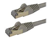 Category 6A - 26AWG (6ASPAT3MGR) - Patch kabel - RJ-45 (M) do RJ-45 (M) - 3 m - STP - CAT 6a - provedení bez hrbolků - šedá