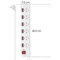 HAMA Přepěťová ochrana XL, 6x Schuko, 1,4 m, bílá