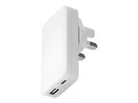 Síťový adaptér - 45 Watt - 3 A - 2 výstupní konektory (USB-C, USB) - bílá