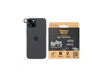 PanzerGlass HoOps Apple iPhone 15/15 Plus ochranné kroužky pro čočky fotoaparátu - černý hliník/sklo