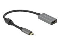 Video adaptér - USB-C s piny (male) do HDMI se zdířkami (female) - 20 cm - šedá, černá - aktivní