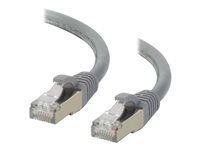 Patch kabel - RJ-45 (M) do RJ-45 (M) - 2 m - STP - CAT 6a - lisovaný, provedení bez hrbolků, licna - šedá