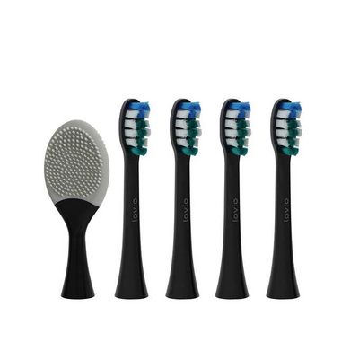 LOVIO SonicProtect PRO, Měkké hlavice, černá 5 ks