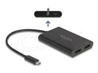 Adapter USB Type-C to 2 x DisplayPort 4