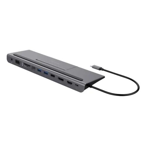 DELTACO USBC-DOCK2, Dokovací stanice USB-C 8v1