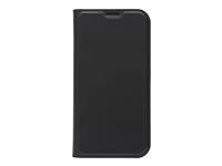 Pouzdro s klopou pro mobilní telefon - veganská kůže - černá - pro Samsung Galaxy S24