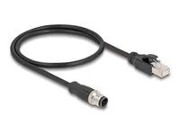 M12 Adapter Cable D-coded 4 pin male to