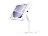 Montážní sada (kryt, flexibilní rameno) - odkrytá přední/zadní kamera a senzory - pro tablet - uzamykatelný - kovový rám - bílá - velikost obrazovky: 11" - na stůl, montáž na stěnu - pro Samsung Galaxy Tab A9+