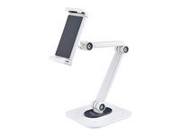 Ergonomic Tablet Stand (ADJ-TABLET-STAND-W) - Stojan - pro tablet - hliník a ocel - bílá - velikost obrazovky: 4.7"-12.9" - montáž na stěnu, upevnitelné na stůl