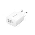 INTENSO W24AA, 2x USB A, Nabíječka, 12W, bílá