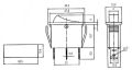 Přepínač kolébkový 2pol./3pin ON-OFF 250V/15A prům. modrý
