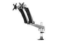 Full Motion Articulating Arms - Premium Dual Monitor Stand - For up to 30" (19.8lb/9kg) VESA Mount Monitors - Tool-less Assembly - Steel & Aluminum - Montážní sada (úchyt na stůl, svorka s průchodkou) - plný pohyb - pro Displej LCD - plast, hliník, ocel - černá, stříbrná - velikost obrazovky: 30" - pro P/N: ACCSMNT, DK30A2DH, DK30C2DAGPD, DK30C2HAGPD, PXT101YUK, TB3DK2DPM2, TB3DK2DPPD