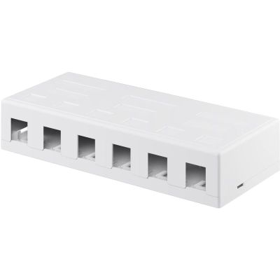 WENTRONIC Patch panel 6port, Keystone na stěnu