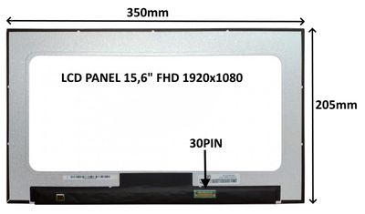 LCD PANEL 15,6" FHD 1920x1080 30PIN MATNÝ IPS / BEZ ÚCHYTŮ