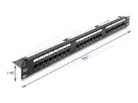 Delock 19  1U Patch Panel 24 port Cat.6