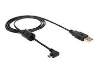 Kabel USB - USB (M) do Micro USB typ B (M) - USB 2.0 - 1 m - 90° konektor
