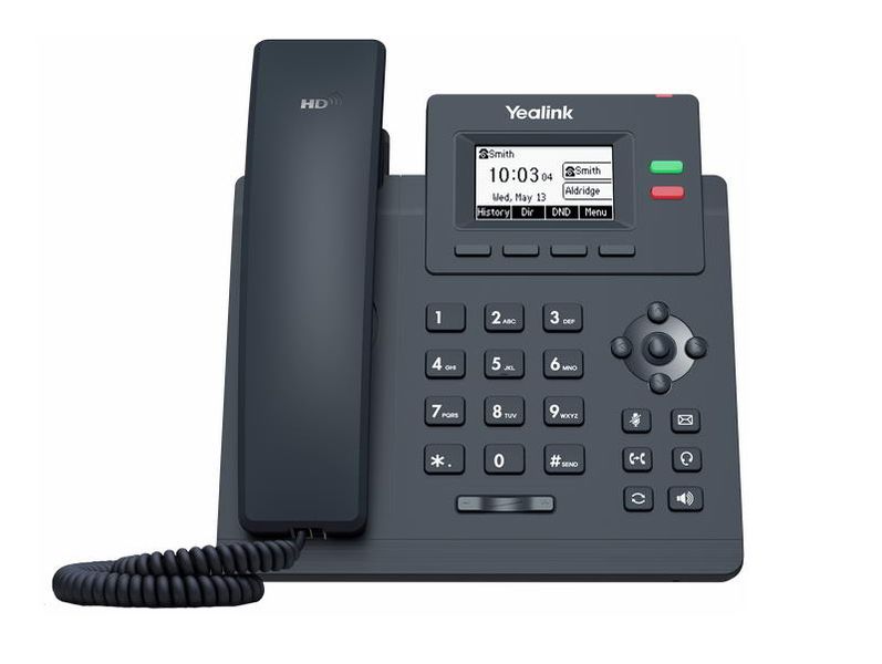 Yealink SIP-T31P SIP telefon, PoE, 2,3" 132x64 podsv. LCD, 2 x SIP úč., 100M Eth