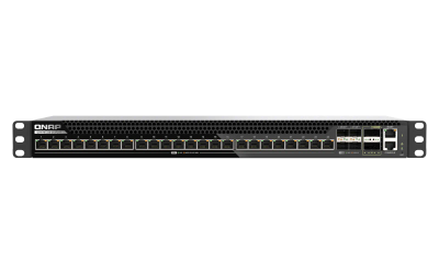 QNAP řízený switch QSW-M7230-2X4F24T (24x 10GbE port, 4x 25Gb port, 2x 100Gb port)