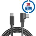 MEGATECH Kabel USB-C/USB-C, 90°, 60W, 2m