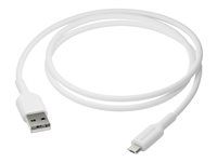 Kabel USB - USB (M) do Micro-USB typu B (M) - AC 100-240 V - 1 m - USB Power Delivery (12W) - bílá