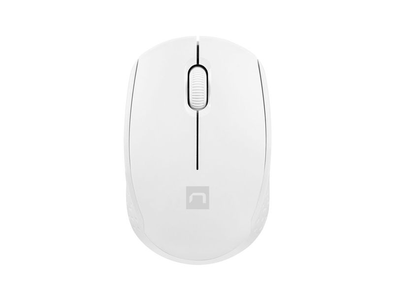 Myš Natec STORK/Kancelářská/Optická/1 600 DPI/Bezdrátová USB/Bílá