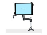 Up to 2kg (4.4lb) - 75x75/100x100 VESA Patterns - Universal Anti-Theft Tablet VESA Mount Clamp - Secure Tablet Mount - Black - Montážní sada (držák na tablet, závažná deska) - pro tablet - uzamykatelný - plast, ocel - černá - velikost obrazovky: 7.9" - 12.5" - montáž na rameno, upevnitelné na stojan, instalace pomocí držáku VESA - pro Apple 11-inch iPad Pro (1. generace, 2. generace, třetí generace)
