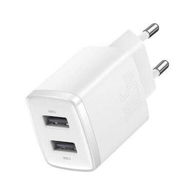 Adaptér USB BASESUS Compact White 2xUSB